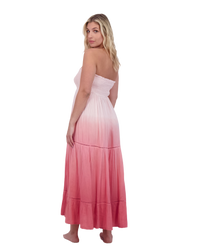 Fati Women's Strapless Maxi Dress Rose Ombre