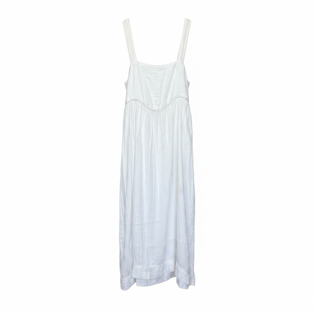 Liana Women's Sundress White Cotton Gauze