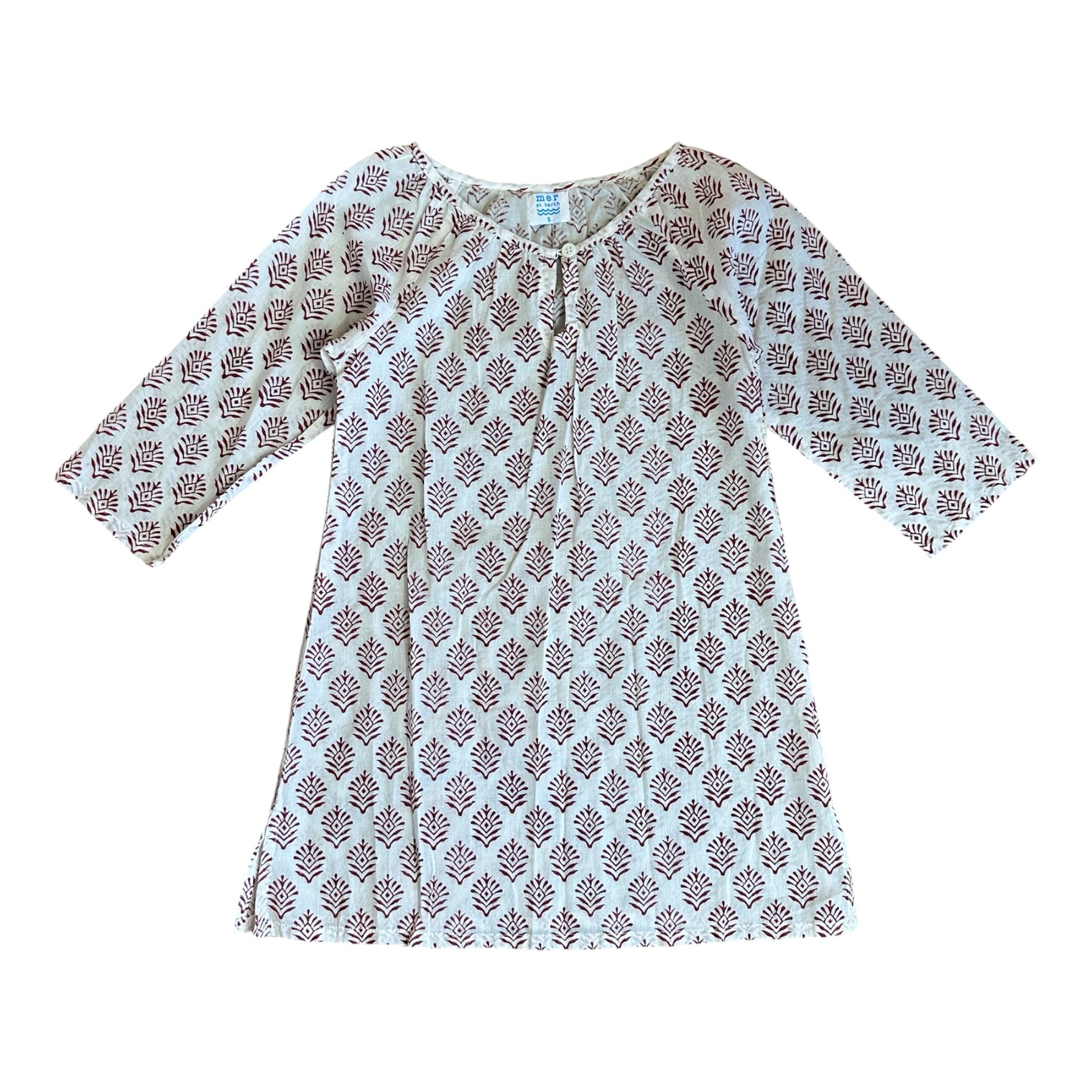 St Barth Girls Kaftan Bordeaux