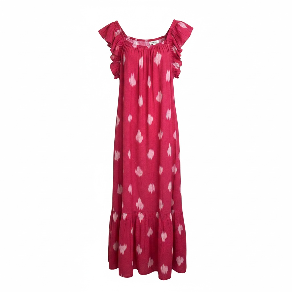 Eva Womens Dress Sky Raspberry Ikat