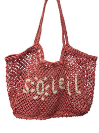 St Jean Jute Beach Tote "Soleil"