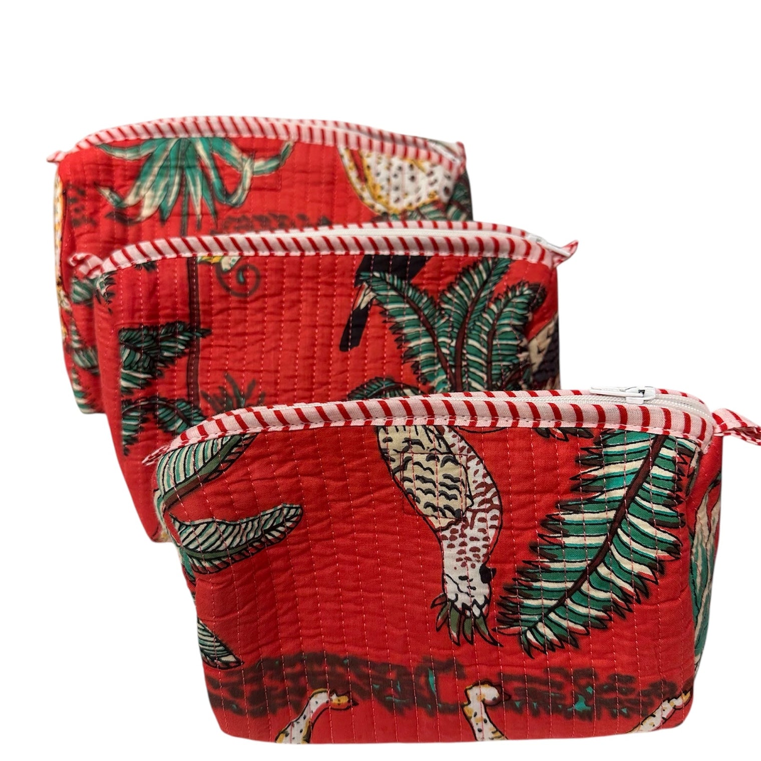 Jungle Pouch Set of 3 Red