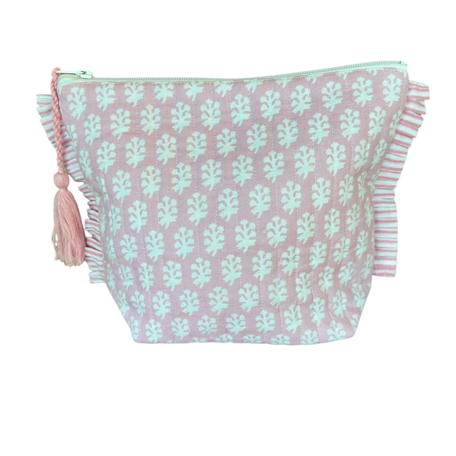 La Plage Ruffle Pouch Pink Booty