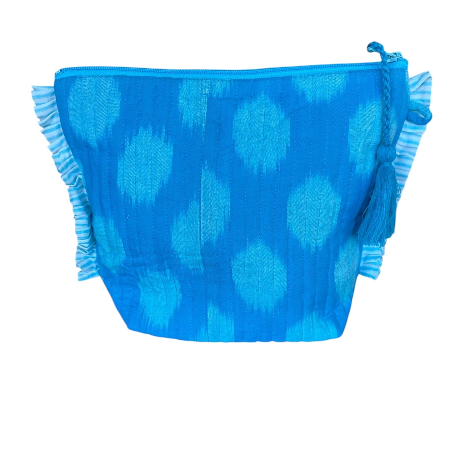 La Plage Ruffle Pouch Cerulean Blue IKat
