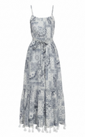 Mer St Barth Chantal Women's Sundress Patchwork Bandana White