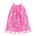 Mer St Barth Mini Chantal Girls' Dress Patchwork Bandana Pink