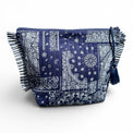 Mer St Barth La Plage Ruffle Pouch Patchwork Bandana Navy