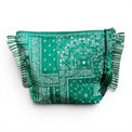 Mer St Barth La Plage Ruffle Pouch Patchwork Bandana Green