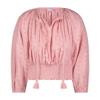 Lola Women's Blouse Blush Pink Eyelet