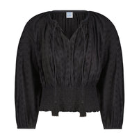 Lola Women's Blouse Black Eyelet