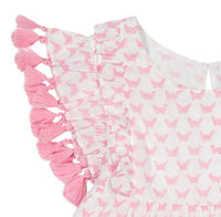 Sophie Girls Tassel Dress Pink Butterfly