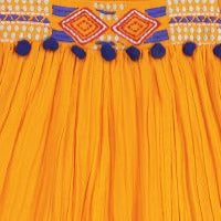 Serena Girl's Tassel Dress Marigold Embroidery