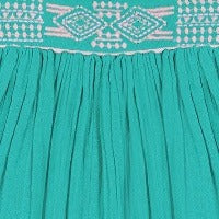 Serena Girl's Tassel Dress Ocean Embroidery