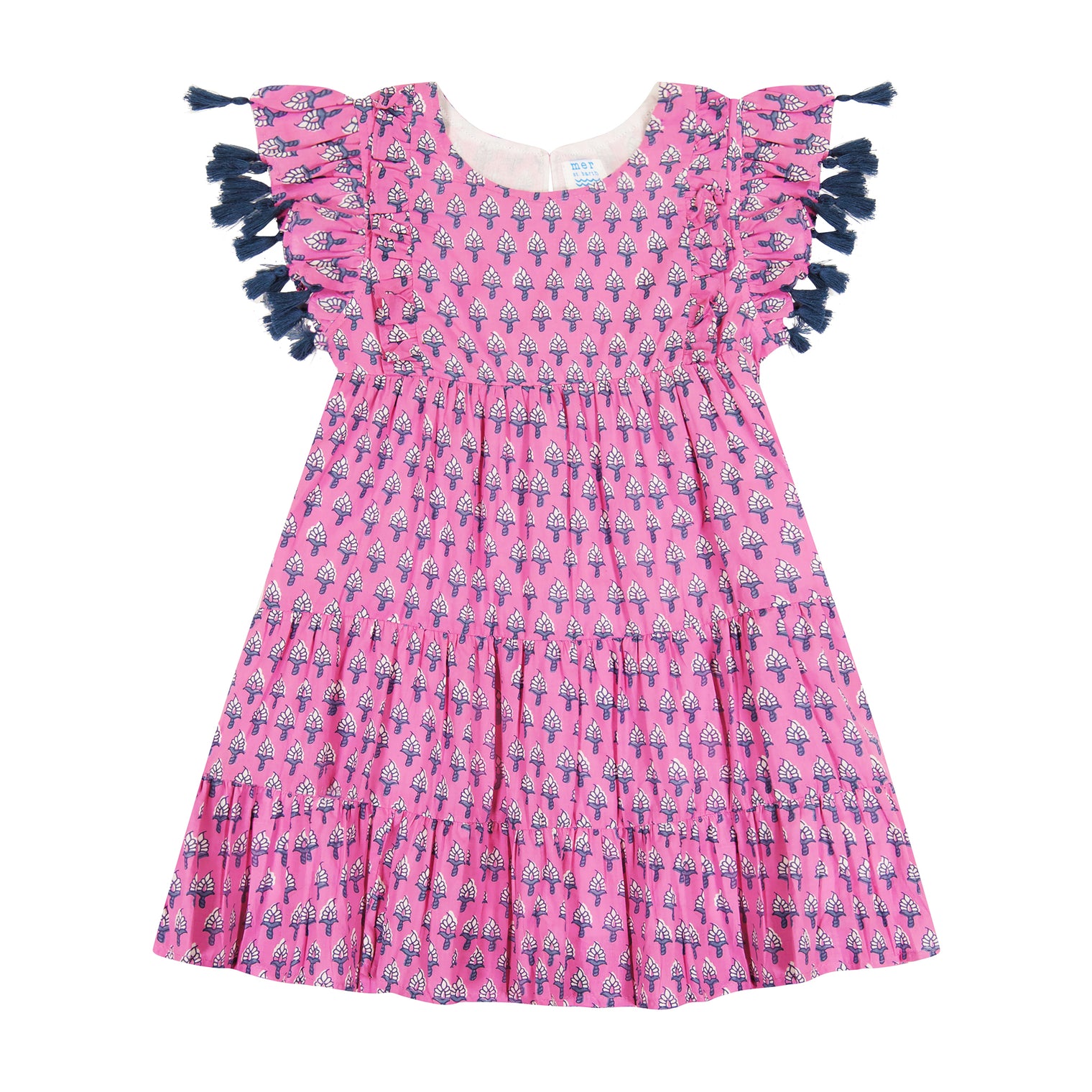 Sophie Girl's Tassel Dress Fuschia Booti