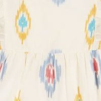 Sophie Girl's Tassel Dress Gold Blue Ikat