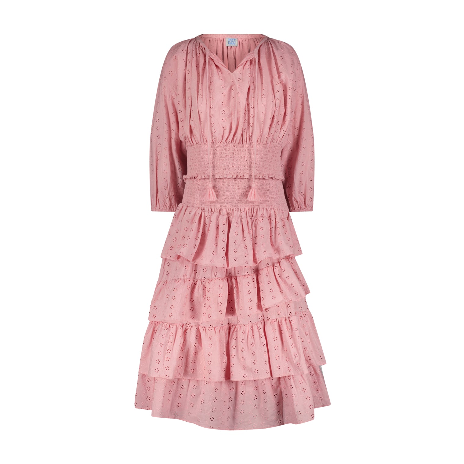 Lola Women's Blouse Blush Pink Eyelet