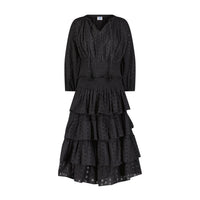 Lola Women's Blouse Black Eyelet