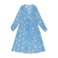 Women's "Le Reve" St Barth Caftan Blue Floral