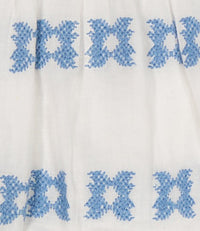 Mini Capucine Girl's Caftan Blue Embroidery