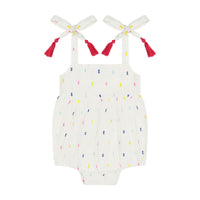 Zoe Baby Romper Confetti Swiss Dot