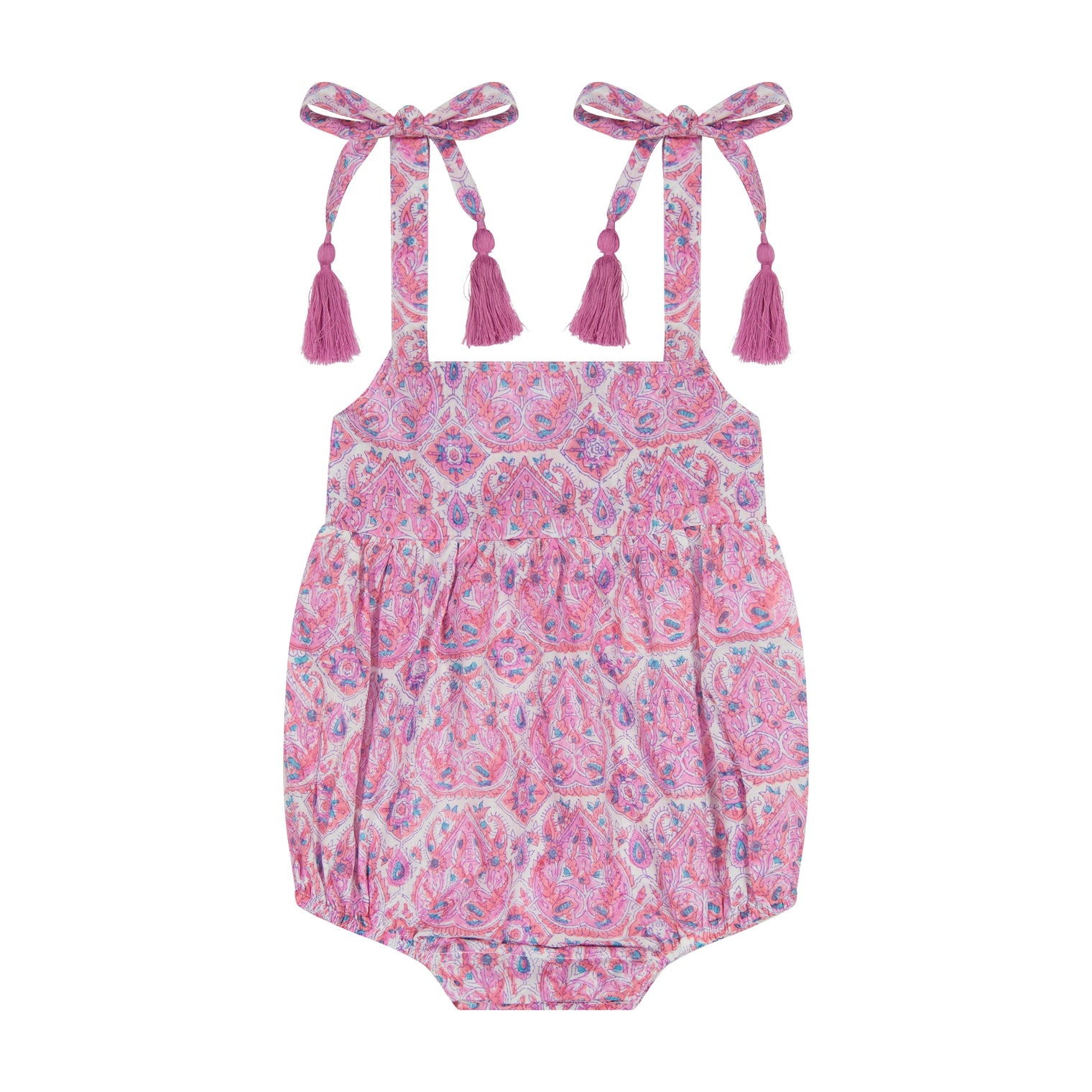 Zoe Baby Romper Pink Paisley