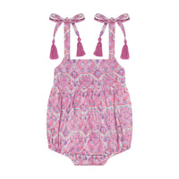 Zoe Baby Romper Pink Paisley