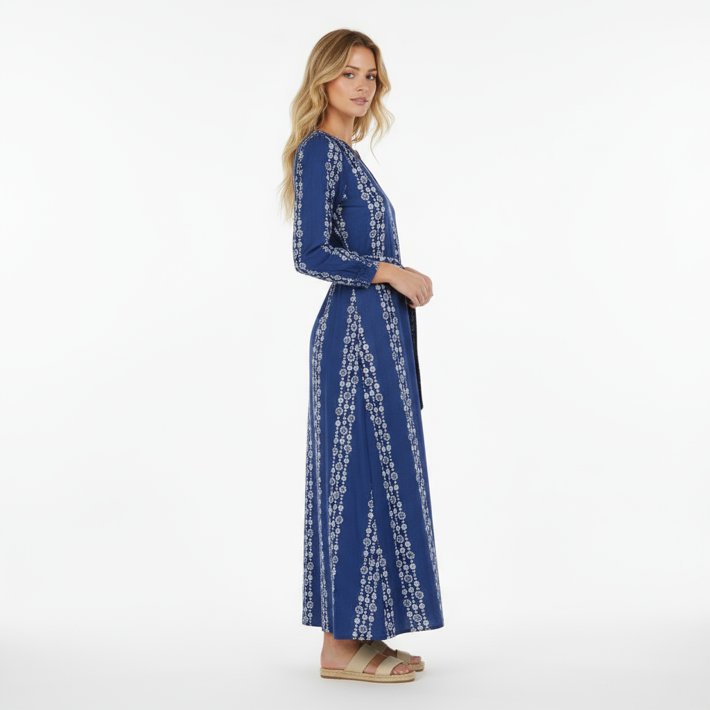 Mer St Barth Anouk Women's Kaftan Navy Seashells