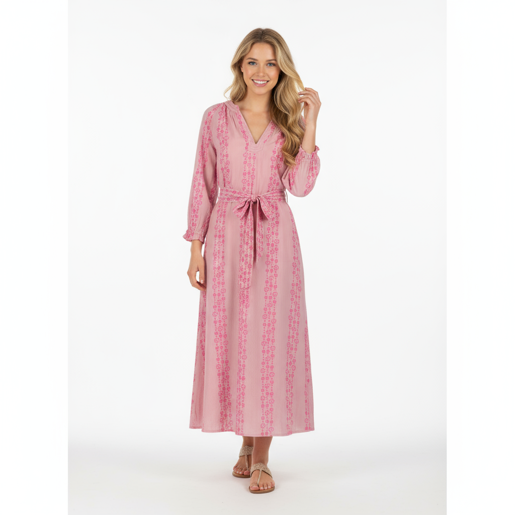 Mer St Barth Anouk Women's Kaftan Pink Seashells
