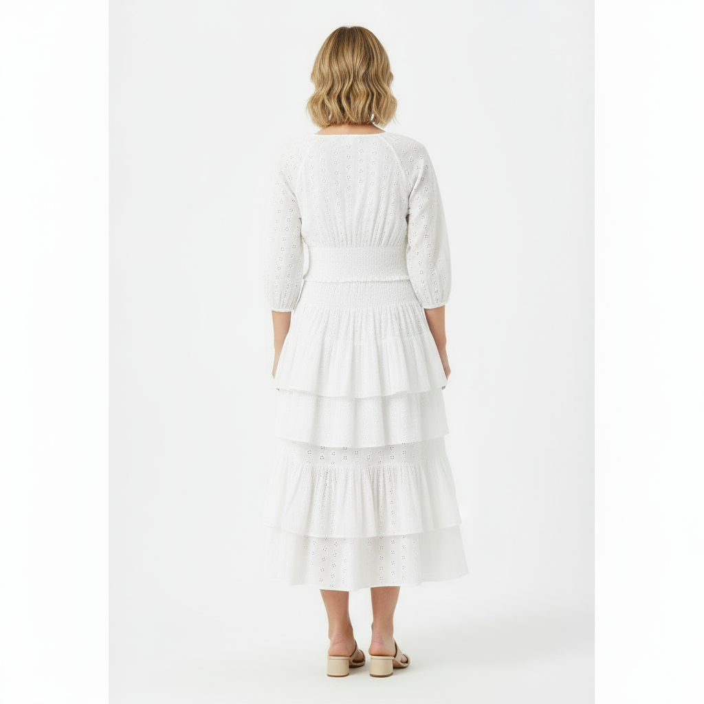 Lola Women's Blouse White Eyelet