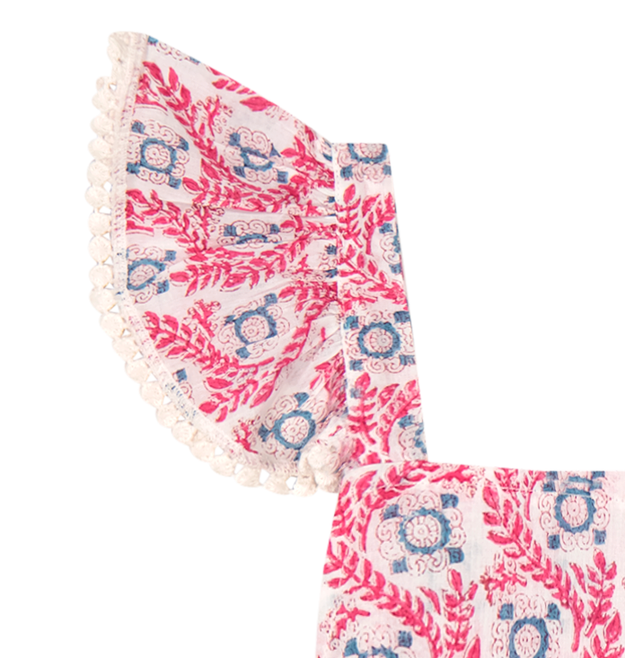 Mer St Barth Chloe Baby Romper Jaipur Bloom