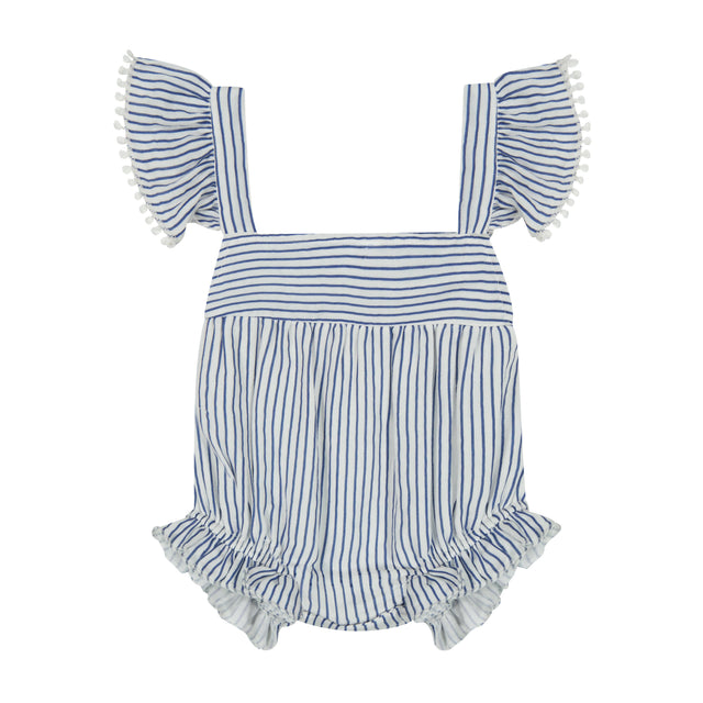 Mer St Barth Chloe Baby Romper Marine Stripe