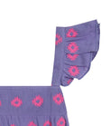 Mer St Barth Chloe Baby Romper Periwinkle Embroidery