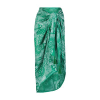 Mer St Barth Cotton Saline Pareo Green Bandana