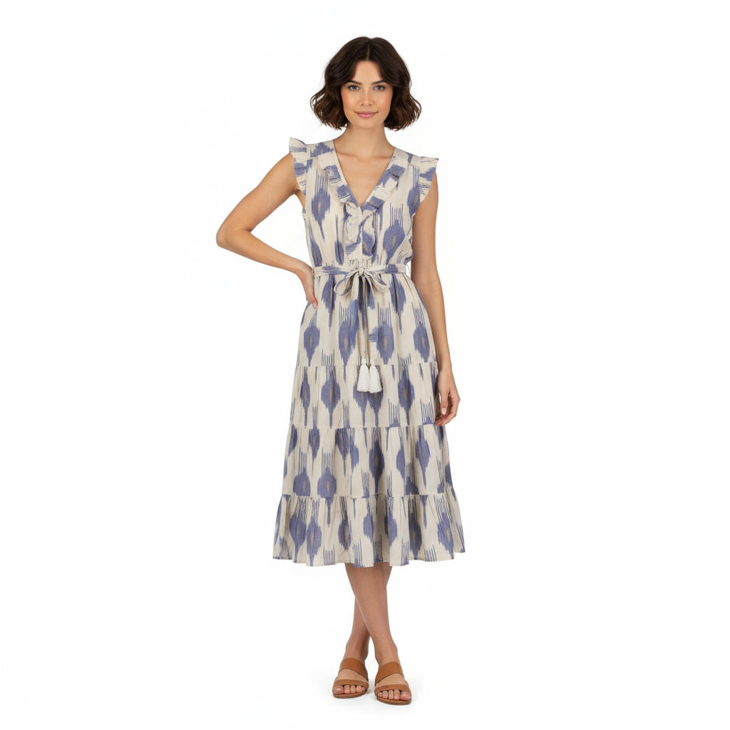 Giselle Womens Maxi Dress La Creme Ikat
