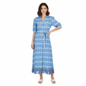 Mer St Barth Estelle Women's Fringed Shirtdress Sky White Embroidery