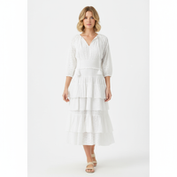 Lola Women's Blouse White Eyelet