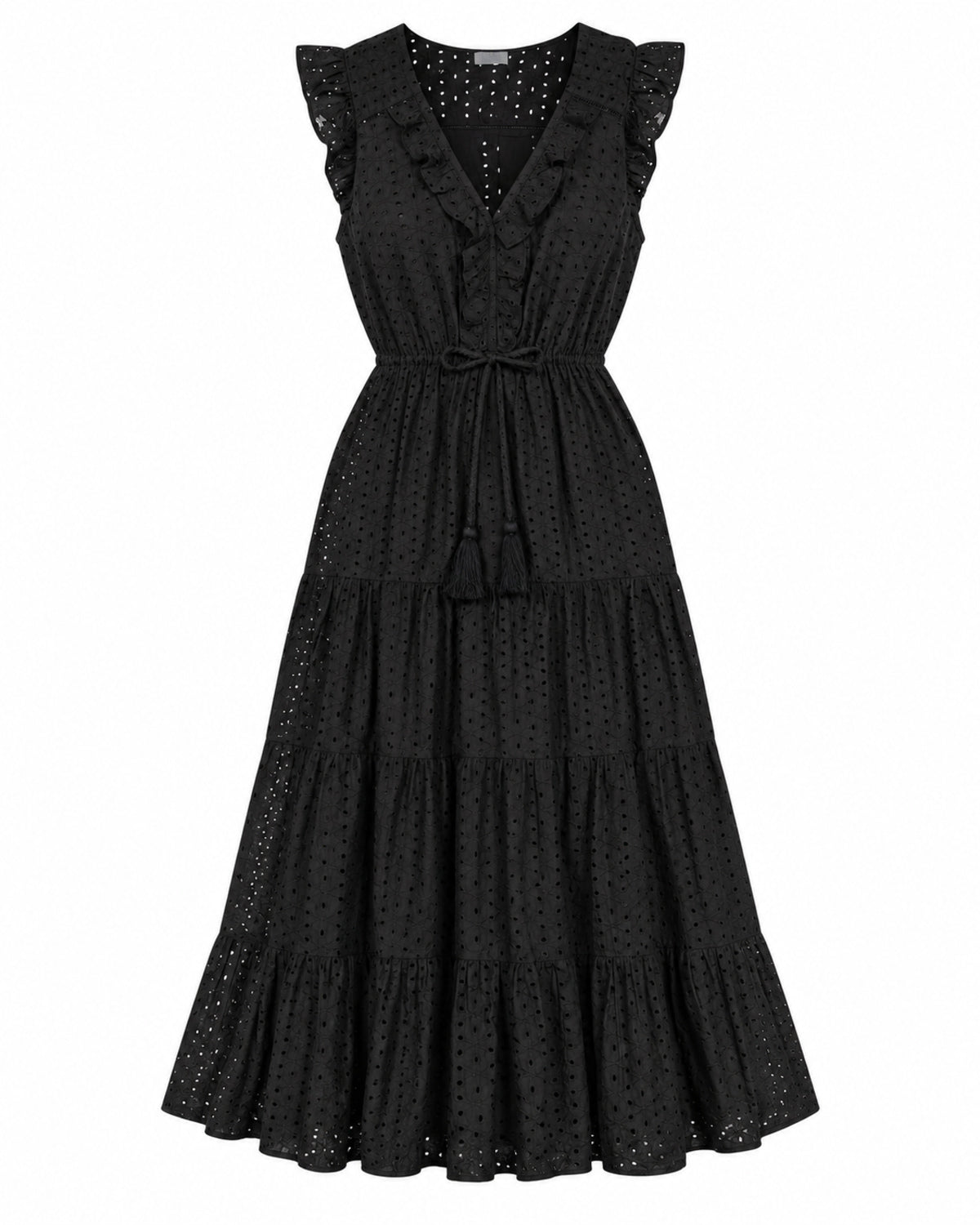 Giselle Women's Maxi Dress Black Eyelet