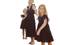 Mer St Barth Giselle Women's Maxi Dress Black Eyelet