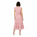 Mer St Barth Giselle Women's Maxi Dress Blush Pink Eyelet