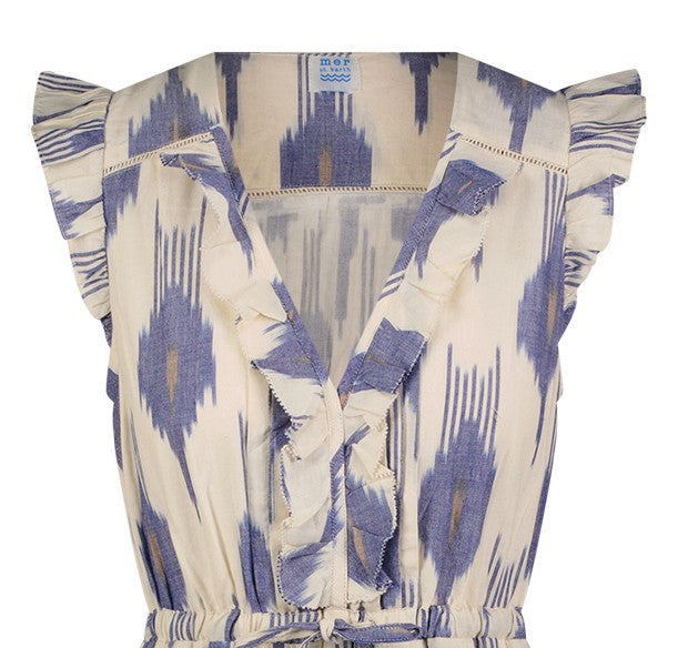 Mer St Barth Giselle Women's Maxi Dress La Creme Ikat