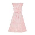 Mer St Barth Giselle Women's Maxi Dress Pink Feather