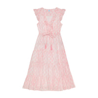 Mer St Barth Giselle Women's Maxi Dress Pink Feather