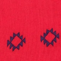 Mer St Barth Giselle Women's Maxi Dress Red Embroidery