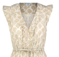 Mer St Barth Giselle Women's Mini Dress Gold Feather