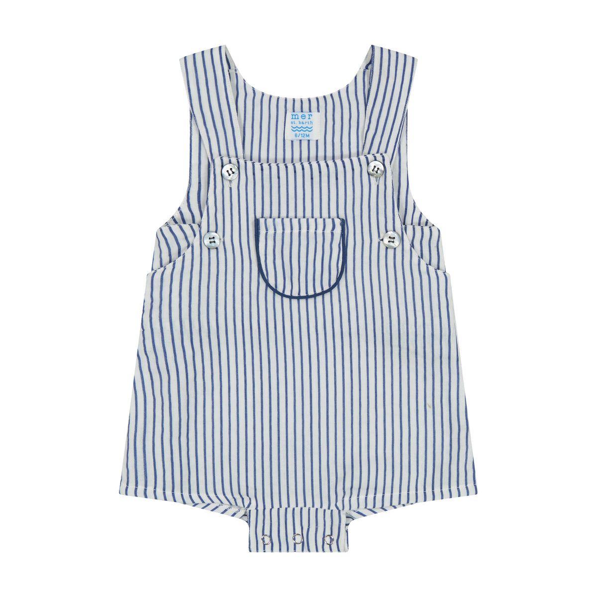 Mer St Barth Julien Baby Boy Romper Marine Stripe