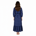 Mer St Barth Juliette Women's shirtdress Indigo Blue Ikat