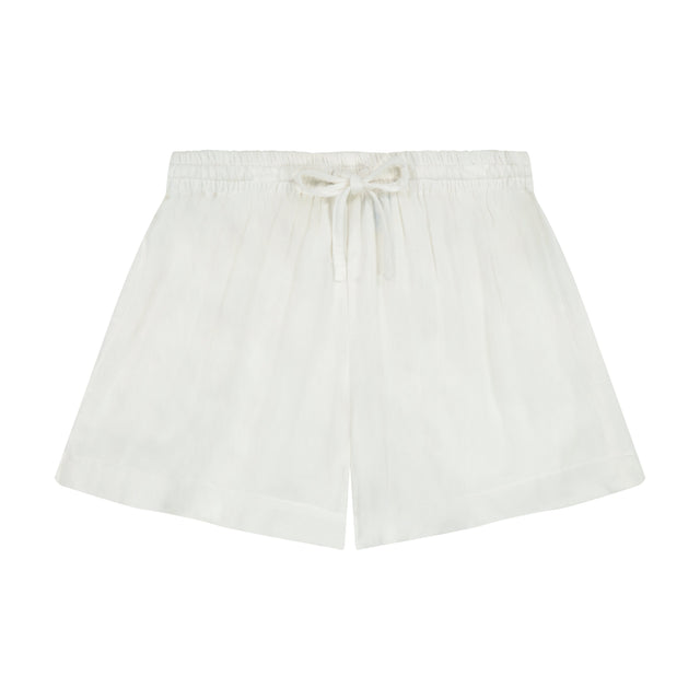 Mer St Barth La Plage Boy's Drawstring Short White
