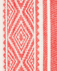Mer St Barth Noa Women's Maxi Kaftan Red Dobby Stripe