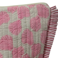 Mer St Barth La Plage Ruffle Pouch Shell Beach Pink