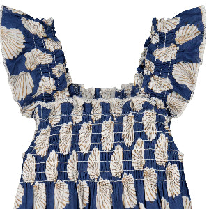Mer St Barth Leila Baby Romper Shell Beach Navy